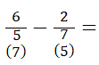 Subtração de fracções com denominadores diferentes