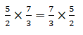 Multiplicação de números fraccionários- propriedade comutativa