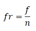 Frequência relativa(fr)=frequência absoluta(f)/número total de elementos(n)