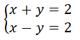 sistema de equações aplicando o método de grafico
